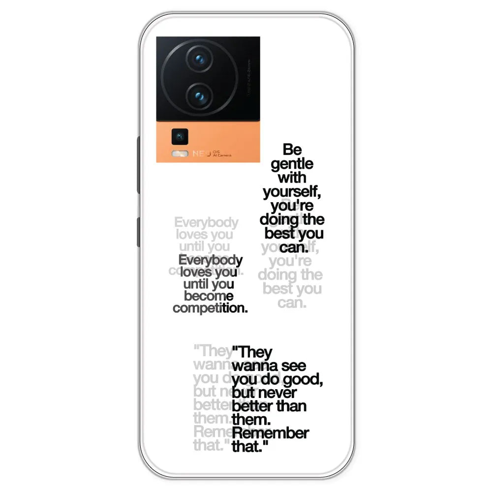 Motivational Quotes - Clear Printed Silicone Case For IQOO 7 Pro