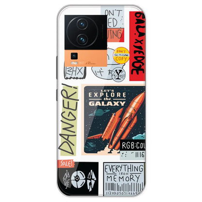 Galaxy - Clear Printed Silicone Case For IQOO Neo 7 Pro