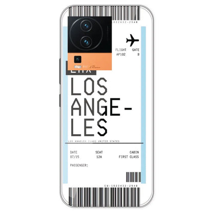 Los Angeles Ticket - Clear Printed Silicone Case For IQOO Neo 7 Pro
