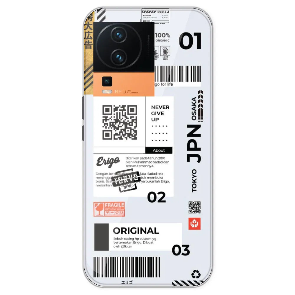 Barcode Labels - Printed Silicone Case For IQOO Neo 7 Pro