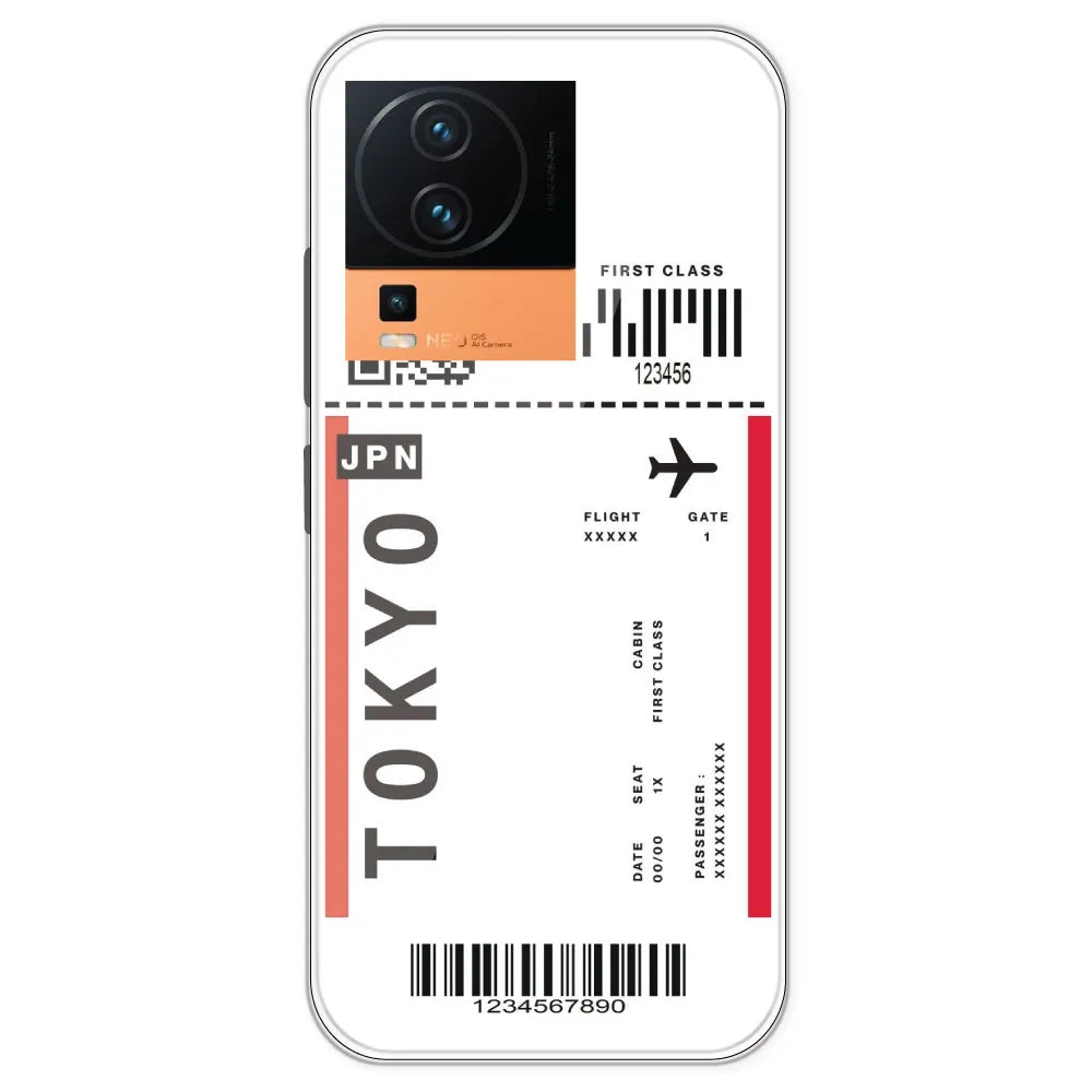 Tokyo Ticket - Clear Printed Silicone Case For IQOO Neo 7 Pro