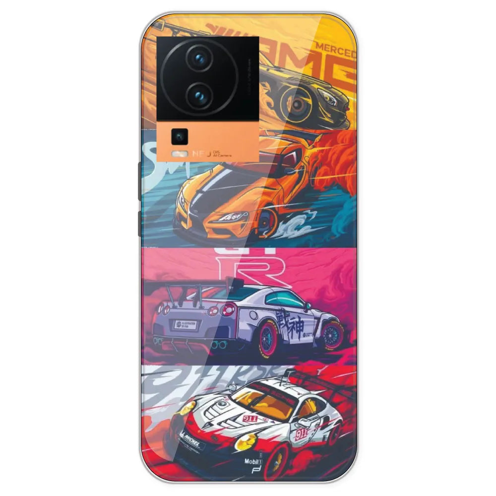 Sports Cars - Printed Silicone Case For IQOO Neo 7 Pro