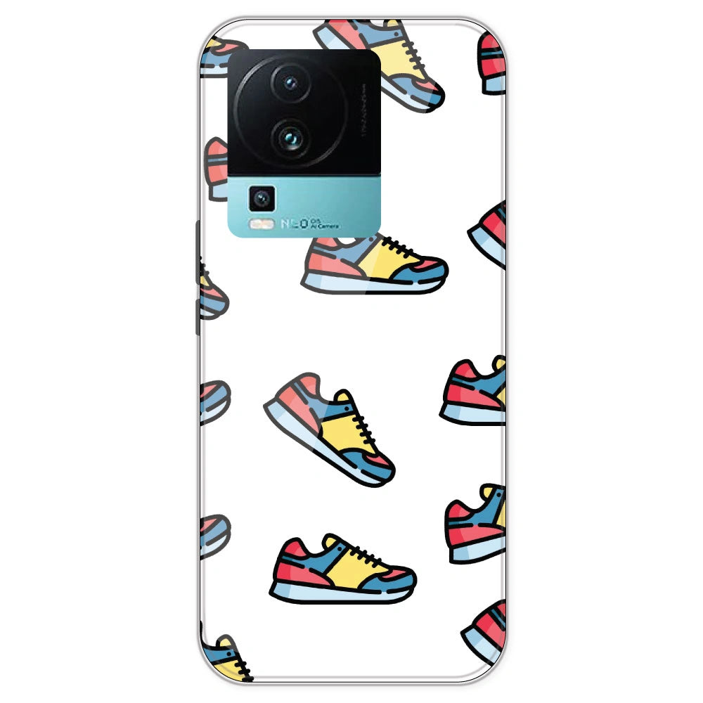 Sneakers - Clear Printed Silicone Case For IQOO Neo 7