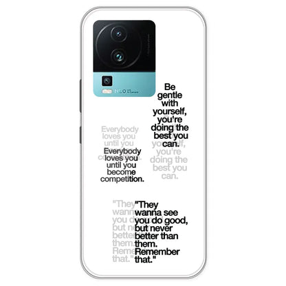 Motivational Quotes - Clear Printed Silicone Case For IQOO Neo 7