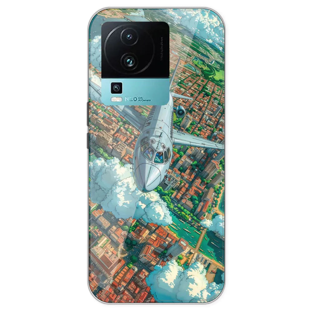 Flying Over City - Printed Silicone Case For IQOO Neo 7