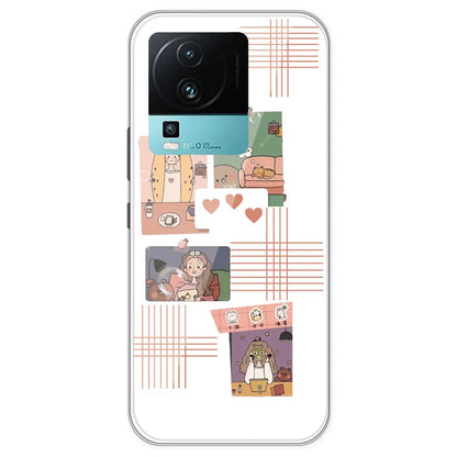 Cute Girl - Clear Printed Silicone Case For IQOO Neo 7