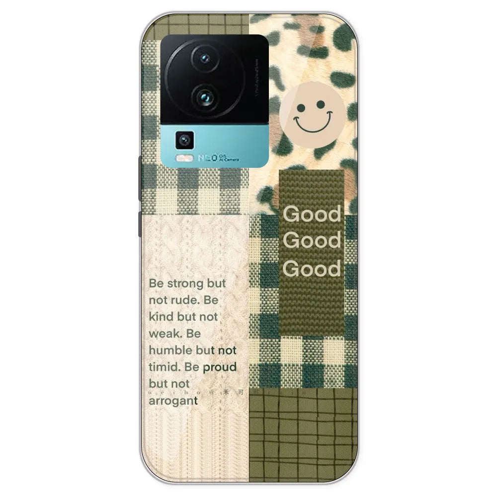 Patchwork Positivity - Printed Silicone Case For IQOO Neo 7