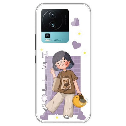 Introvert Girl - Clear Printed Silicone Case For IQOO Neo 7