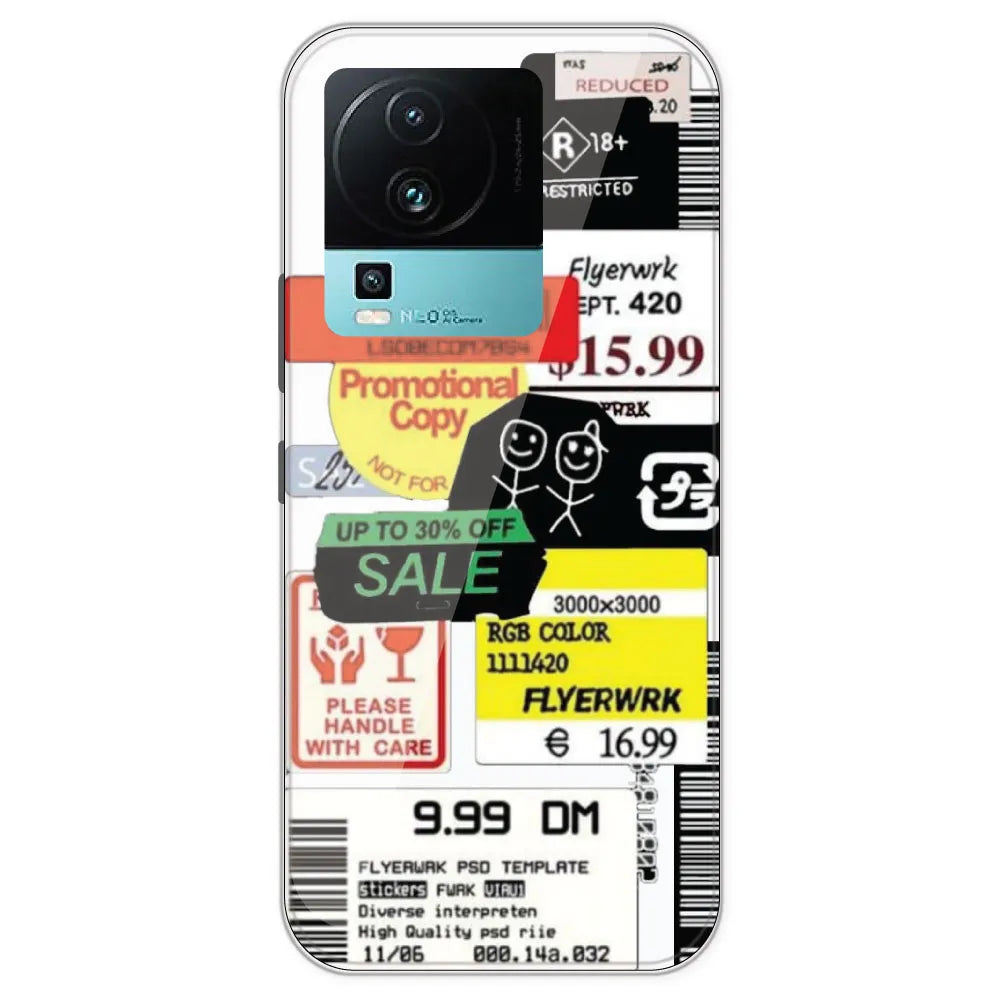 Sales - Clear Printed Silicone Case For IQOO Neo 7