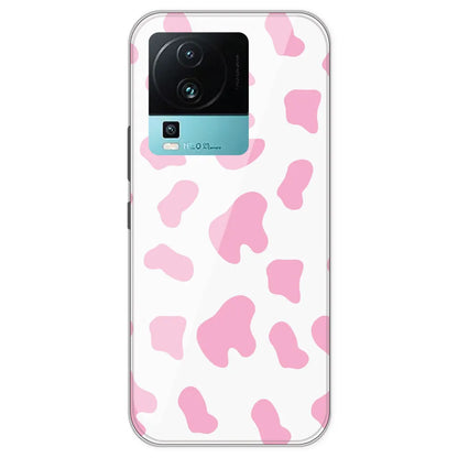 Pink Cow Print - Clear Printed Silicone Case For IQOO Neo 7