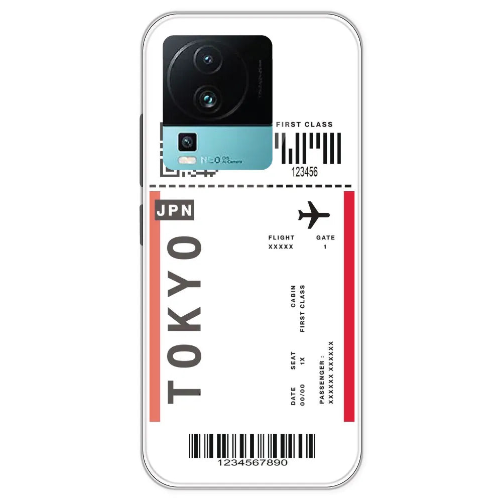 Tokyo Ticket - Clear Printed Silicone Case For IQOO Neo 7