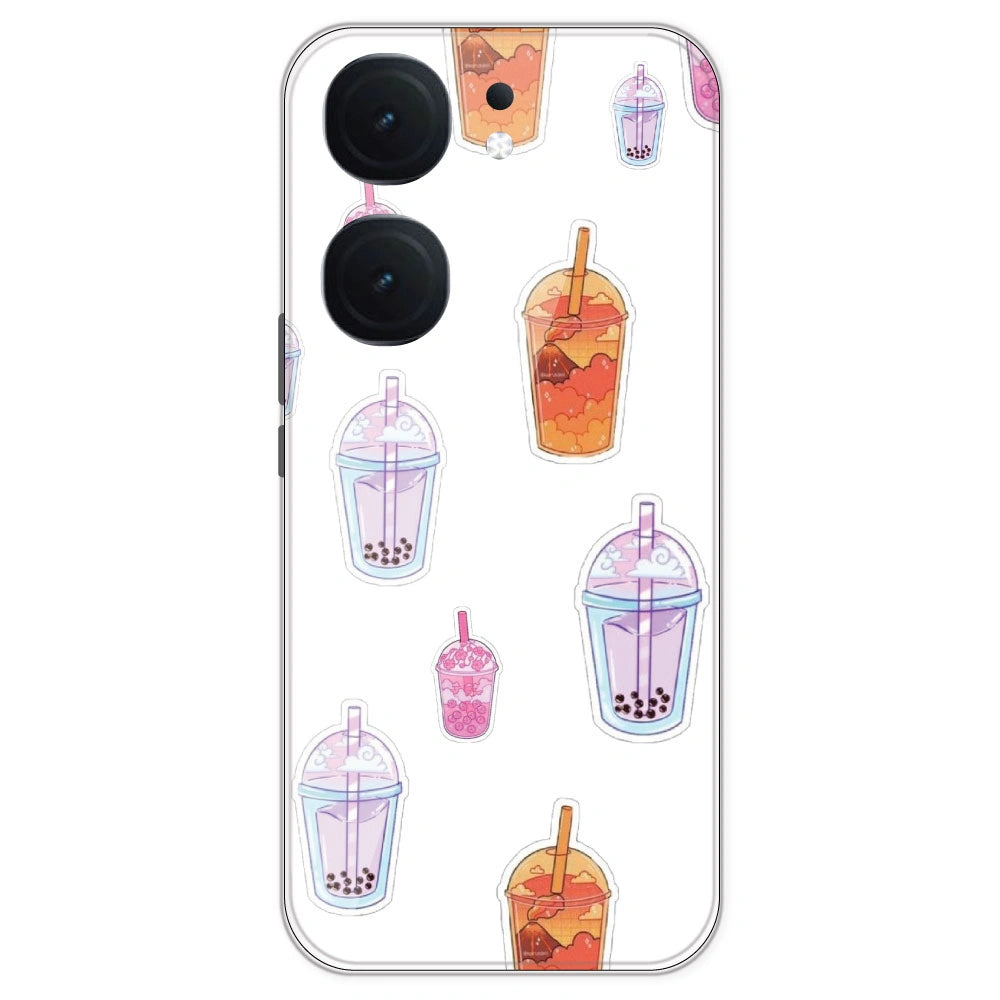 Bubble Tea - Clear Printed Silicone Case For IQOO Neo 9 Pro