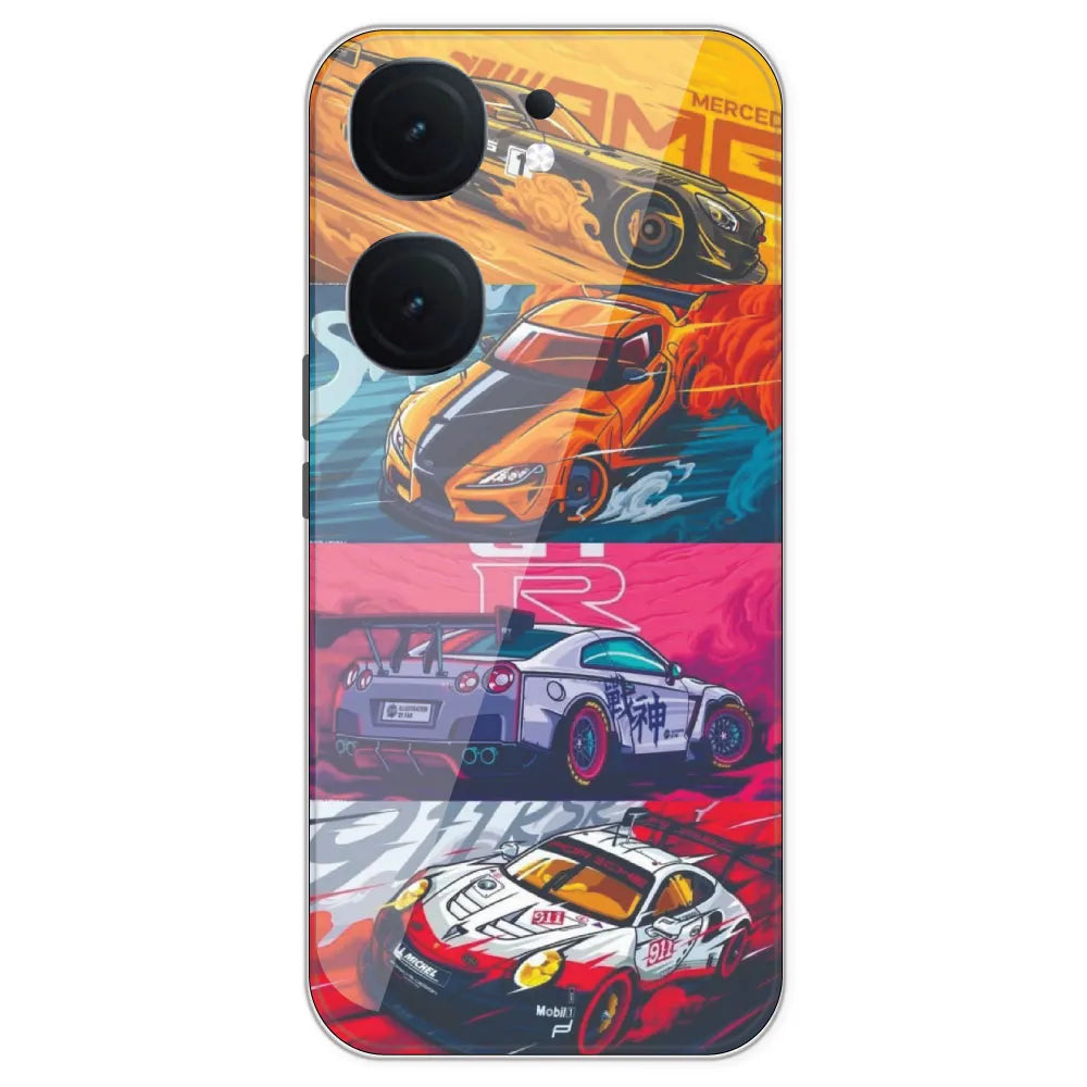 Sports Cars - Printed Silicone Case For IQOO Neo 9 Pro