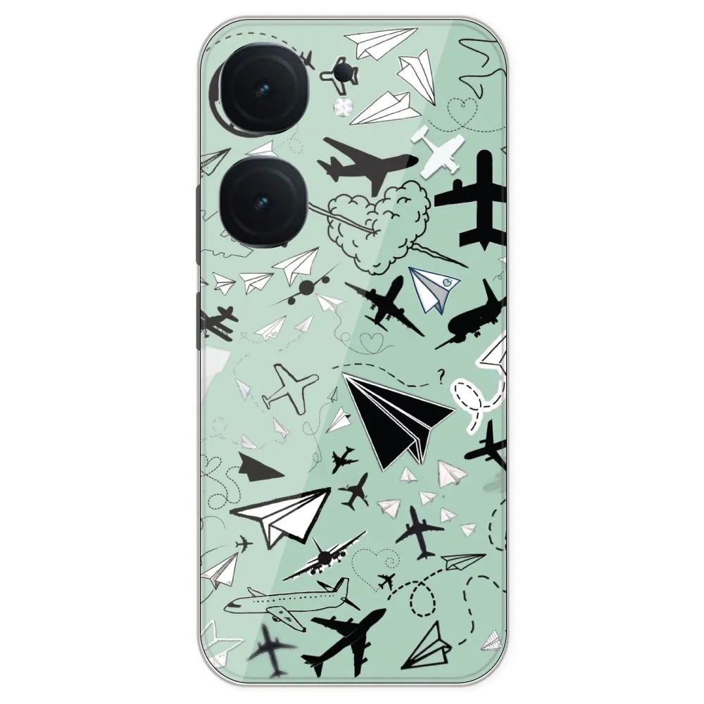 Planes - Printed Silicone Case For IQOO Neo 9 Pro