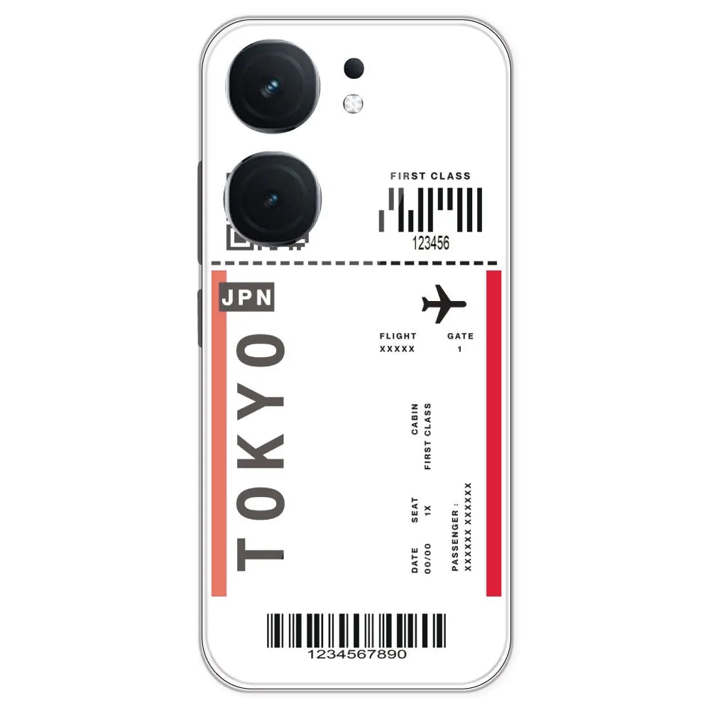 Tokyo Ticket - Clear Printed Silicone Case For IQOO Neo 9 Pro