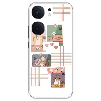 Cute Girl - Clear Printed Silicone Case For IQOO Neo 9 Pro