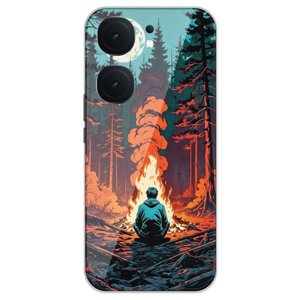 Boy With Camp Fire - Printed Silicone Case For IQOO Neo 9 Pro