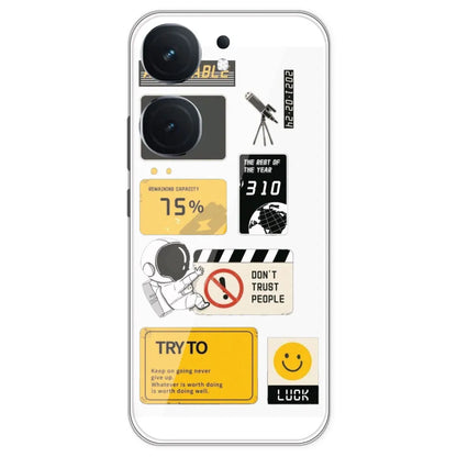 Space - Clear Printed Silicone Case For IQOO Neo 9 Pro