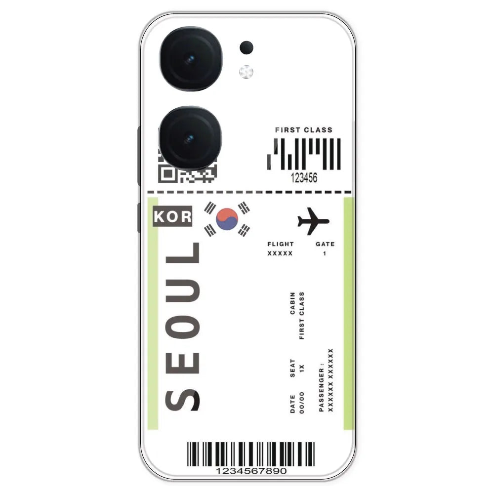 Seoul Ticket - Clear Printed Silicone Case For IQOO Neo 9 Pro