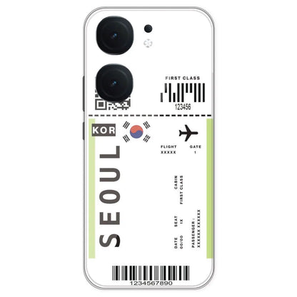 Seoul Ticket - Clear Printed Silicone Case For IQOO Neo 9 Pro