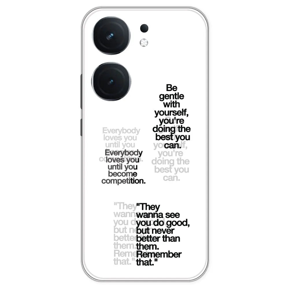 Motivational Quotes - Clear Printed Silicone Case For IQOO Neo 9 Pro
