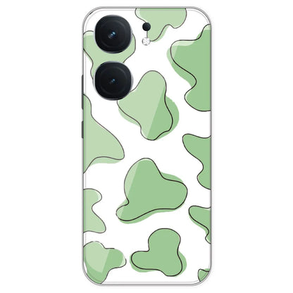 Green Cow Print - Clear Printed Silicone Case For IQOO Neo 9 Pro