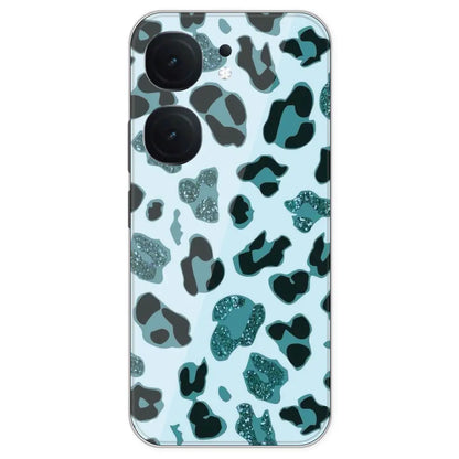 Blue Leopard Glitter Print - Printed Silicone Case For IQOO Neo 9 Pro