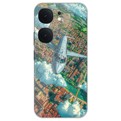 Flying Over City - Printed Silicone Case For IQOO Neo 9 Pro