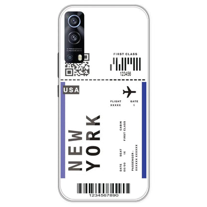 New York Ticket - Clear Printed Silicone Case For IQOO Z3