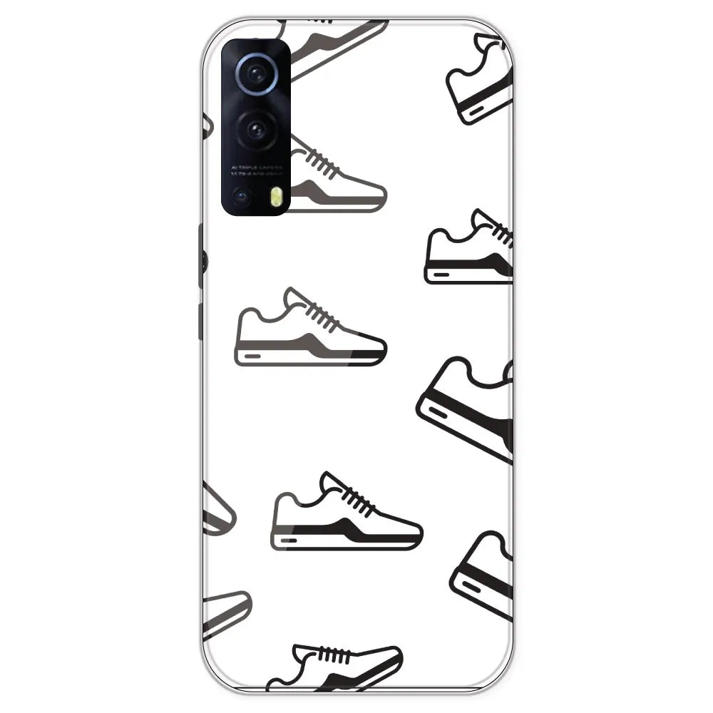 Black Sneakers - Clear Printed Silicone Case For IQOO Z3