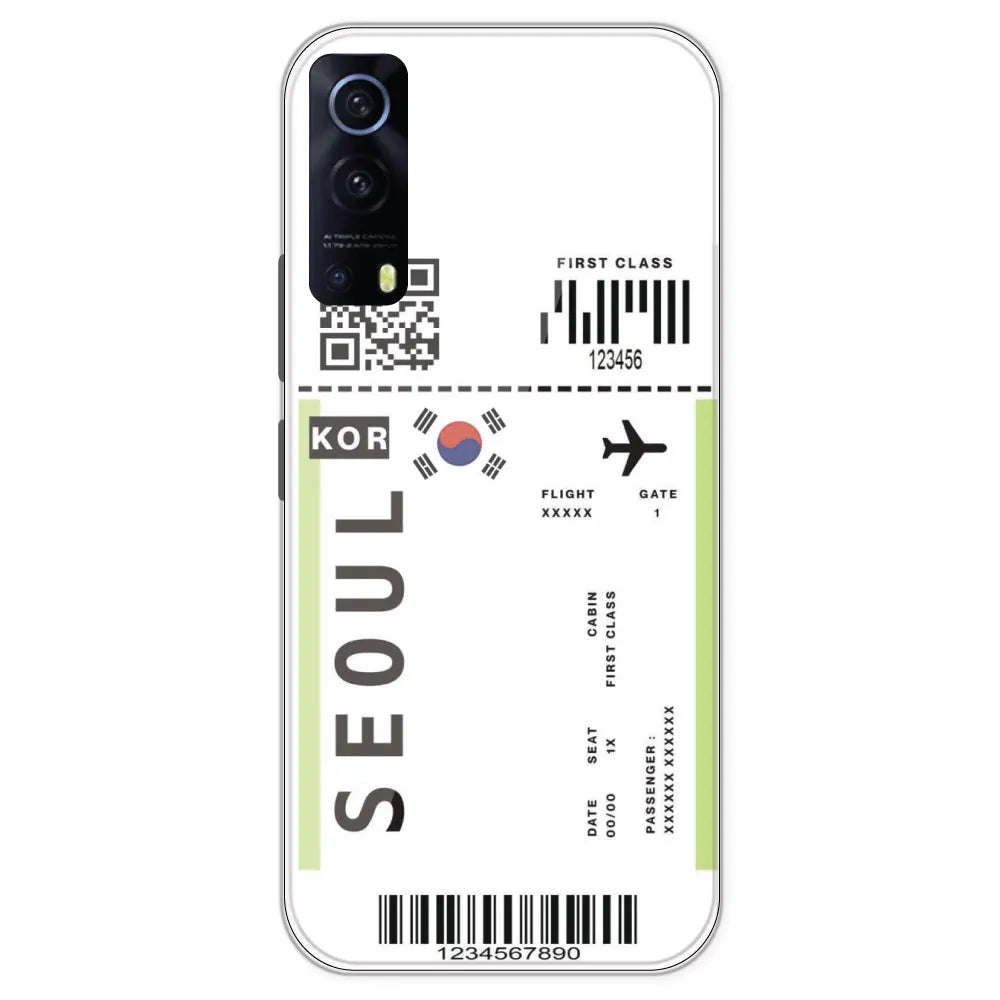 Seoul Ticket - Clear Printed Silicone Case For IQOO Z3