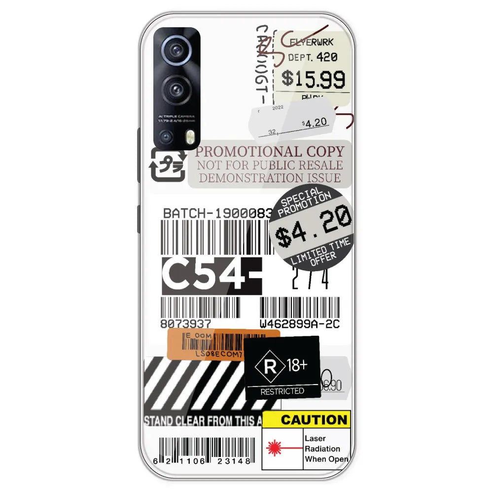 Labels - Clear Printed Silicone Case For IQOO Z3
