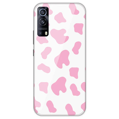 Pink Cow Print - Clear Printed Silicone Case For IQOO Z3