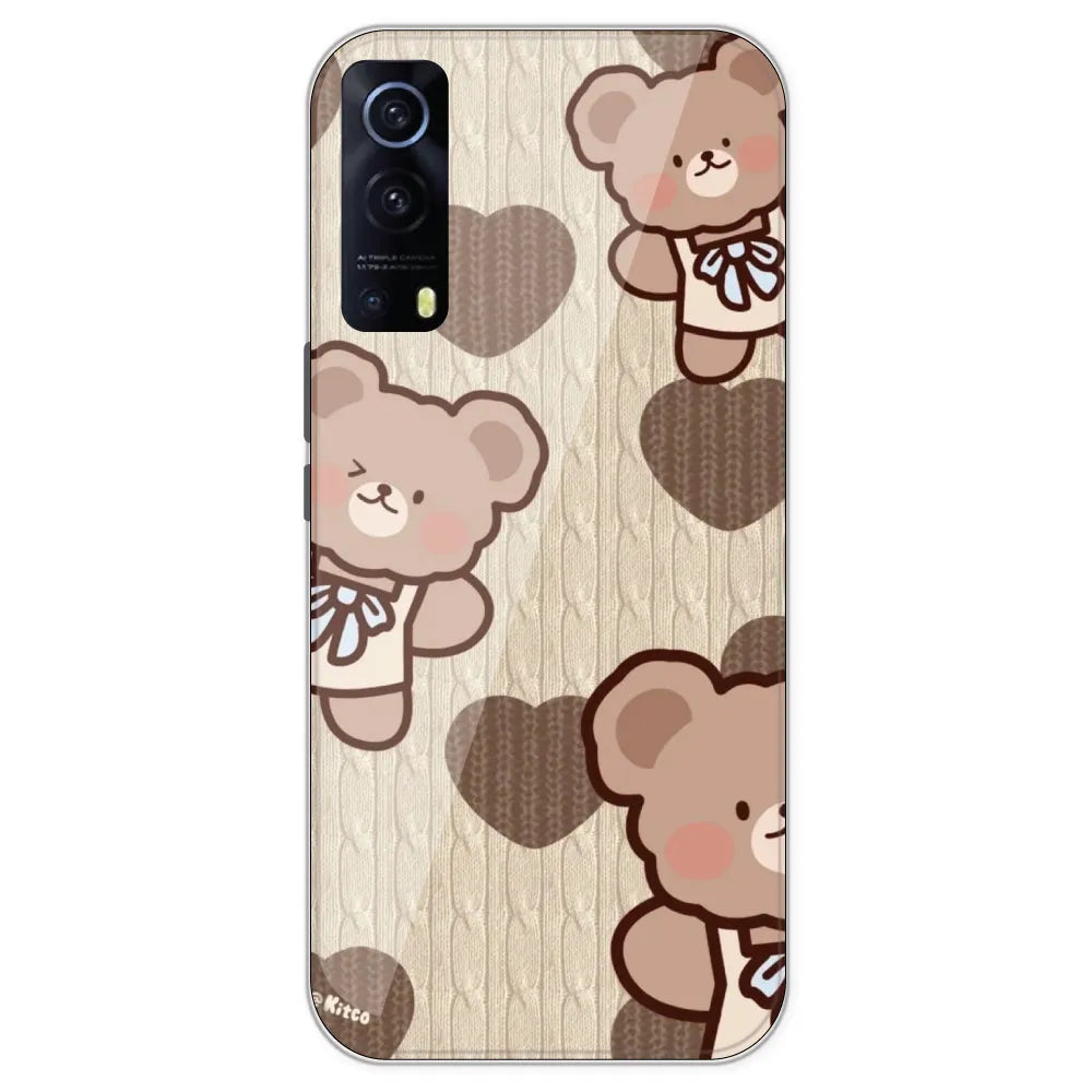 Teddy Heart - Printed Silicone Case For IQOO Z3