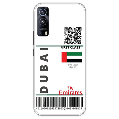 Dubai Ticket - Clear Printed Silicone Case For IQOO Z3