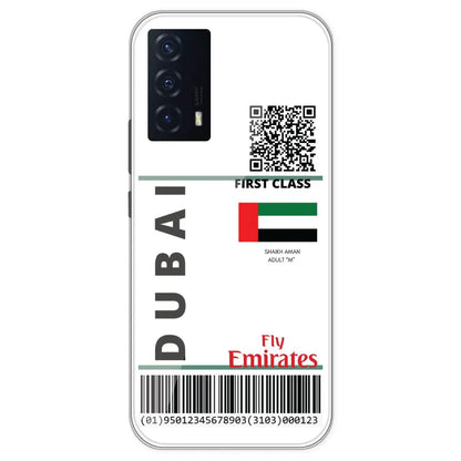 Dubai Ticket - Clear Printed Silicone Case For IQOO Z5