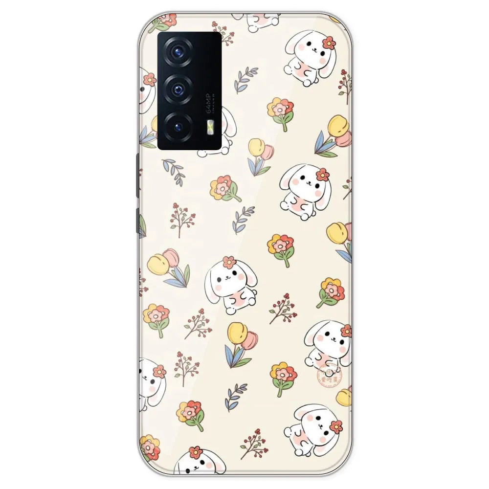 Cute Bunny - Printed Silicone Case For IQOO Z5