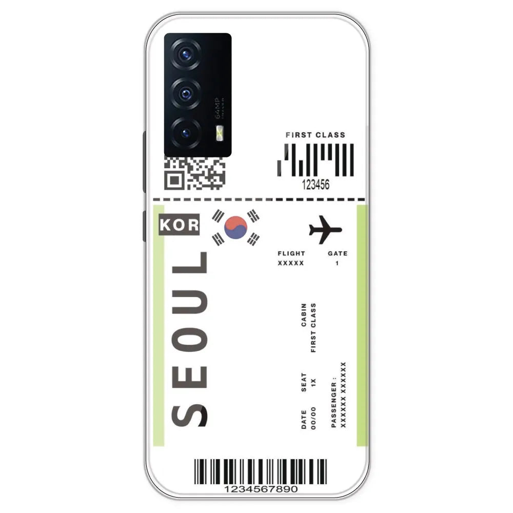 Seoul Ticket - Clear Printed Silicone Case For IQOO Z5