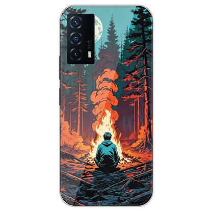 Boy With Camp Fire - Printed Silicone Case For IQOO Z5