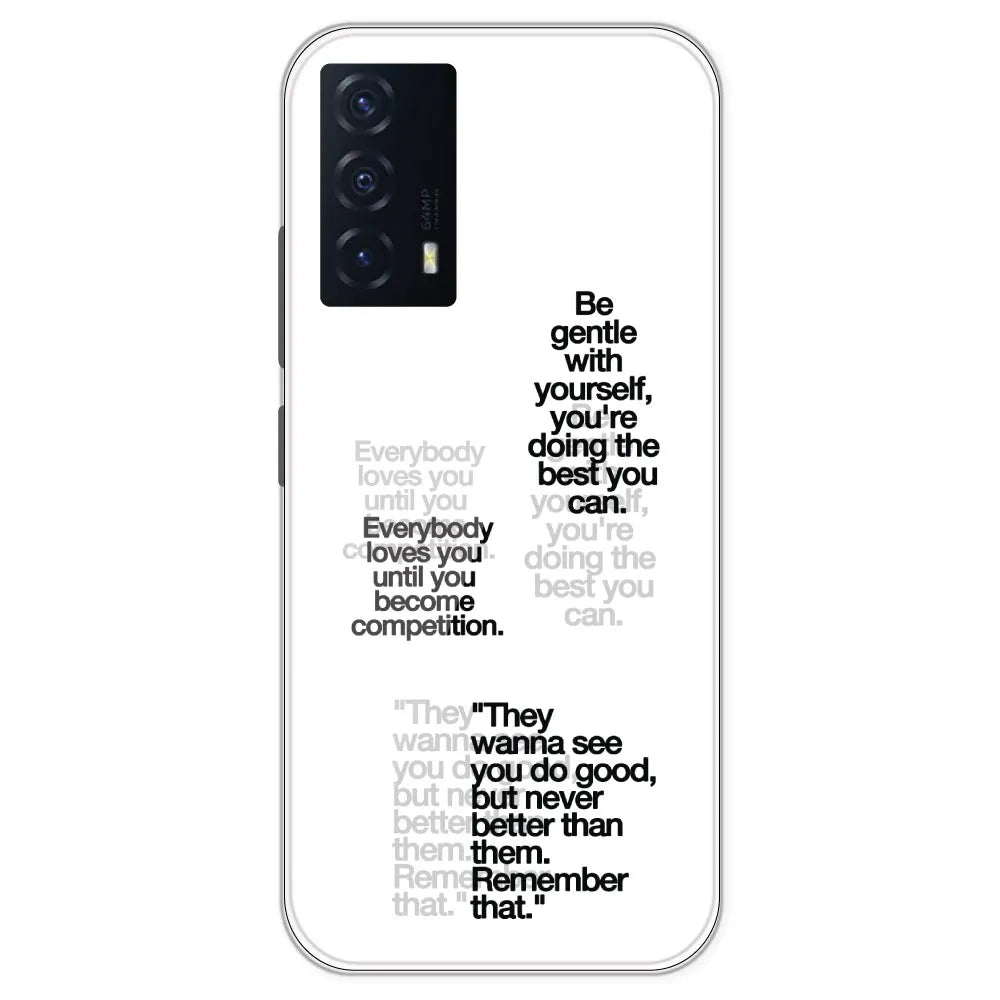 Motivational Quotes - Clear Printed Silicone Case For IQOO Z5