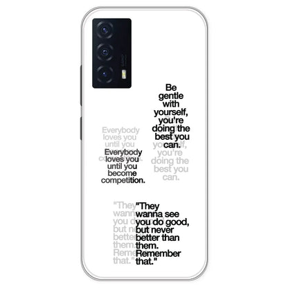 Motivational Quotes - Clear Printed Silicone Case For IQOO Z5
