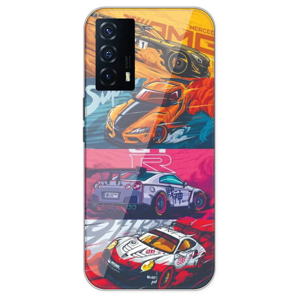 Sports Cars - Printed Silicone Case For IQOO Z5