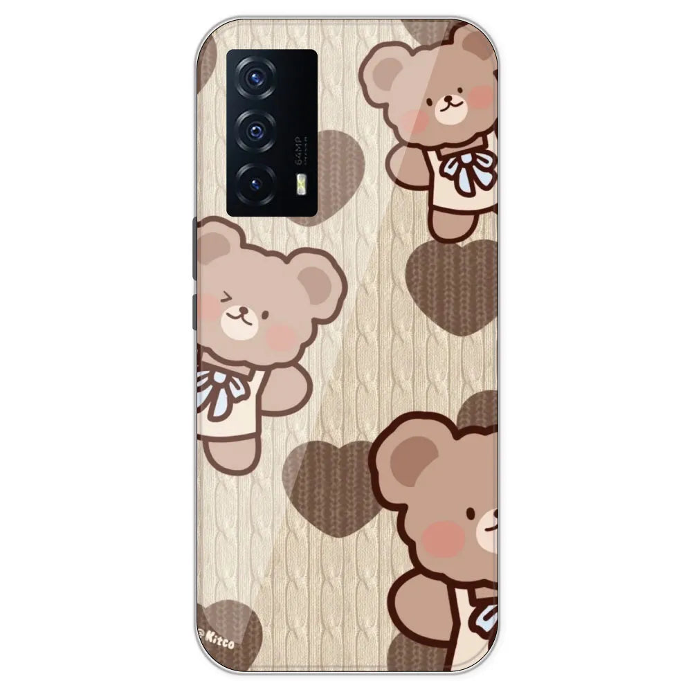 Teddy Heart - Printed Silicone Case For IQOO Z5