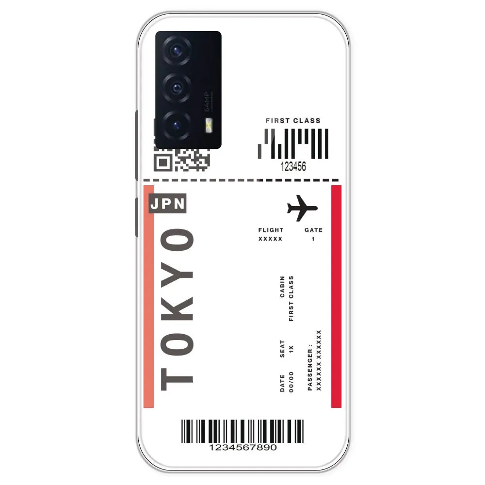 Tokyo Ticket - Clear Printed Silicone Case For IQOO Z5