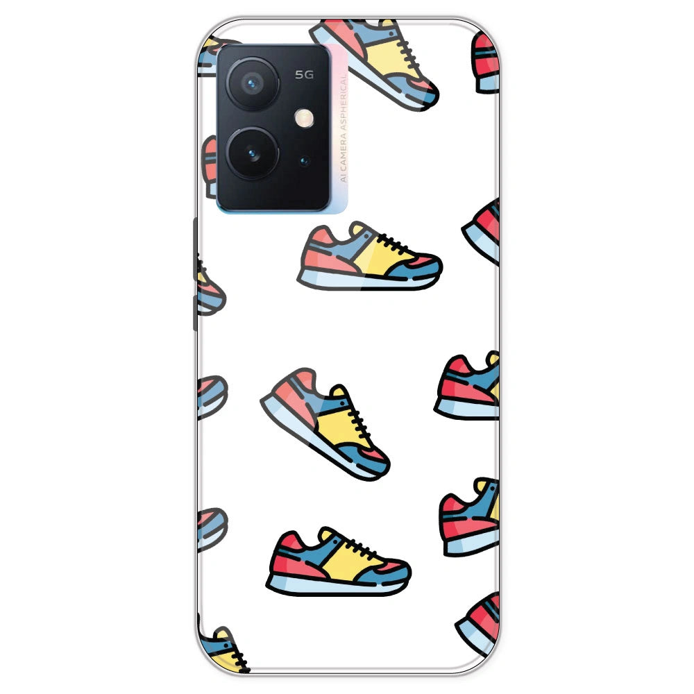 Sneakers - Clear Printed Silicone Case For IQOO Z6