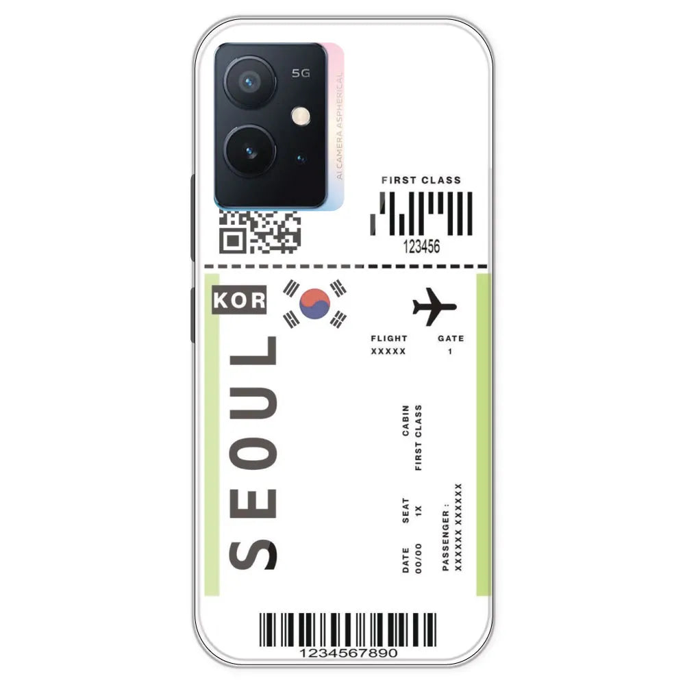 Seoul Ticket - Clear Printed Silicone Case For IQOO Z6