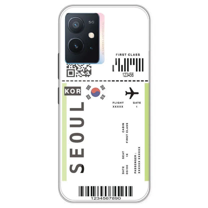 Seoul Ticket - Clear Printed Silicone Case For IQOO Z6