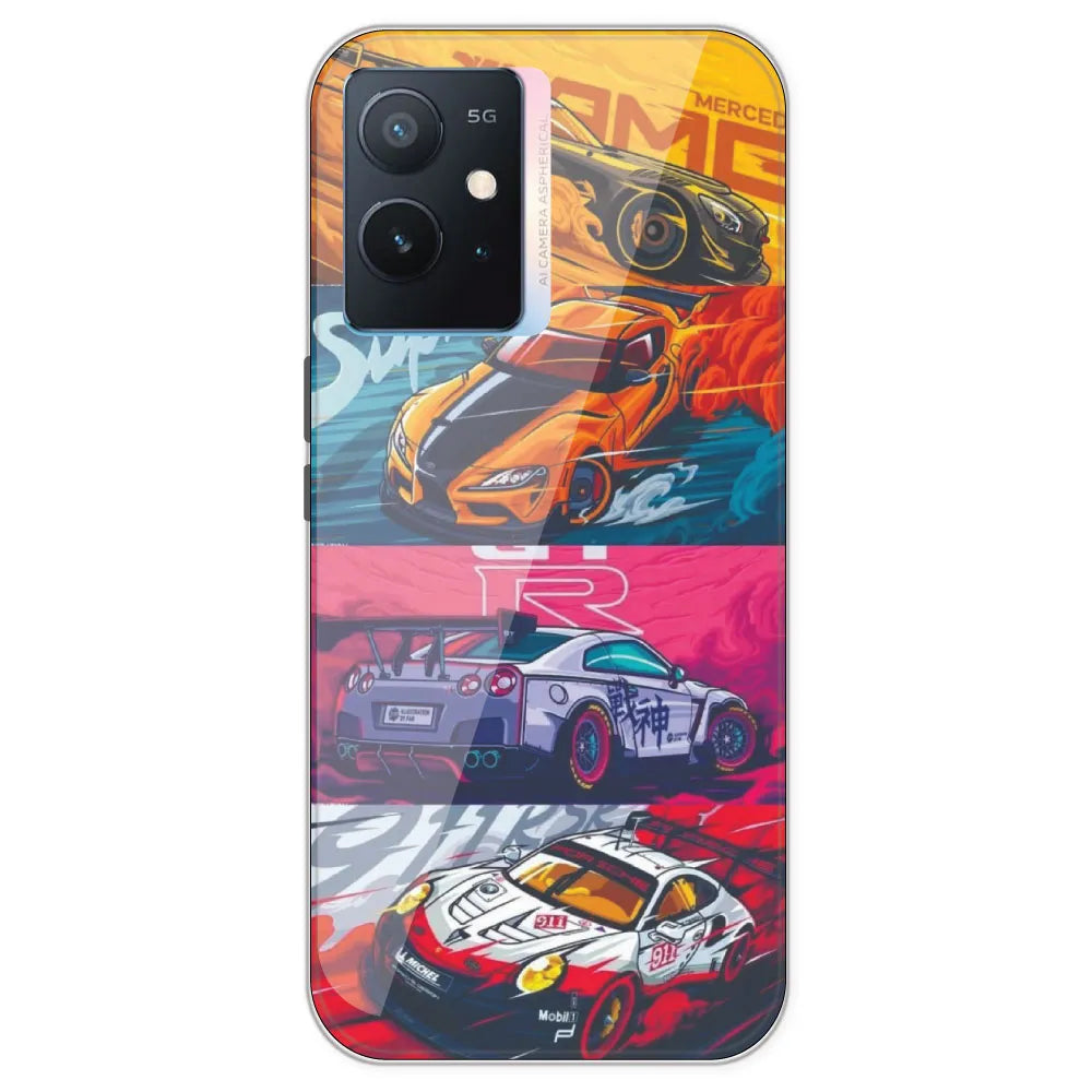 Sports Cars - Printed Silicone Case For IQOO Z6