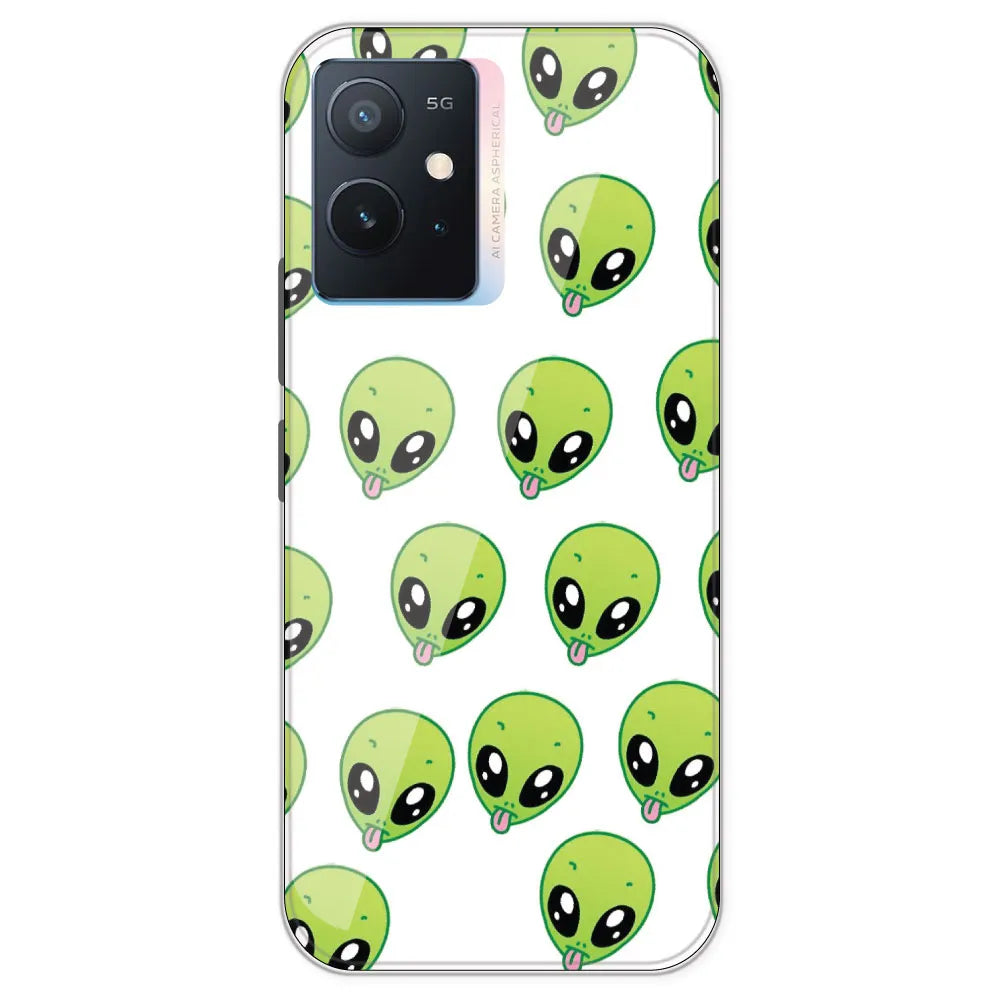 Alien - Clear Printed Silicone Case For IQOO Z6