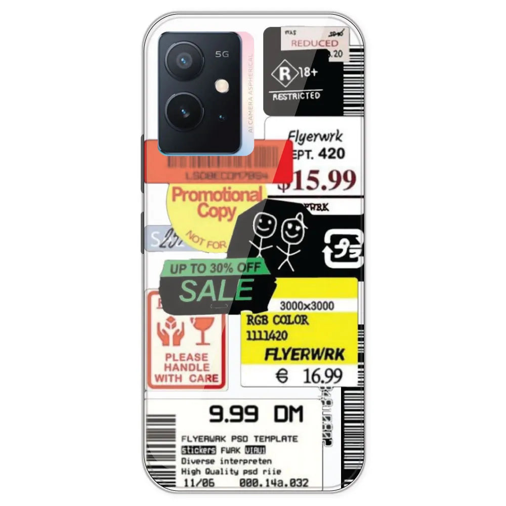 Sales - Clear Printed Silicone Case For IQOO Z6